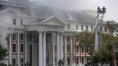 Man arrested after fire causes extensive damage to South African parliament