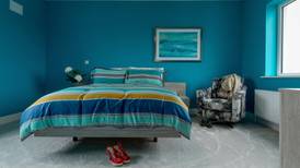Keep it blue in the bedroom, ditch statement walls
