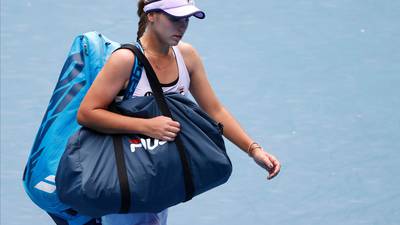 Tearful Sofia Kenin crumbles under pressure of title defence