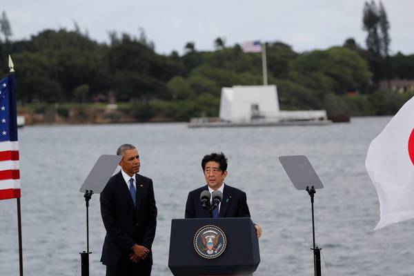 Japanese PM offers ‘everlasting condolences’ to Pearl Harbour victims