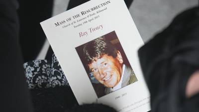 Mourners gather  to pay last respects to Ray Treacy