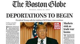 Boston Globe fake front page: What if Trump were president?