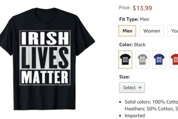 Leading Irish-Americans urge boycott of ‘Irish Lives Matter’ T-shirts
