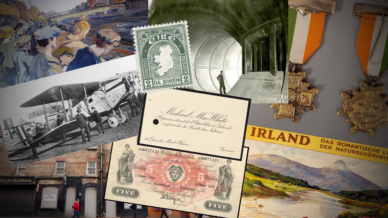 1923 in 23 objects: Turbines, petrol pumps, the first Irish stamp, a customs border and WB Yeats’s Nobel medal.