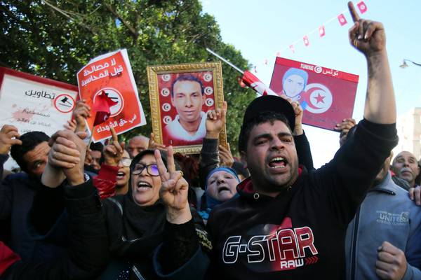 Tunisia to boost aid to needy as hundreds protest against austerity