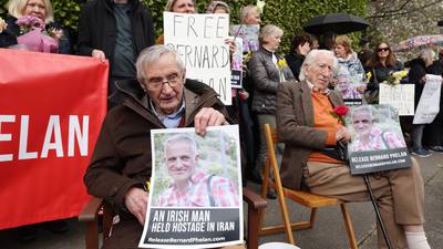 Iranian Embassy vigil for release of Bernard Phelan