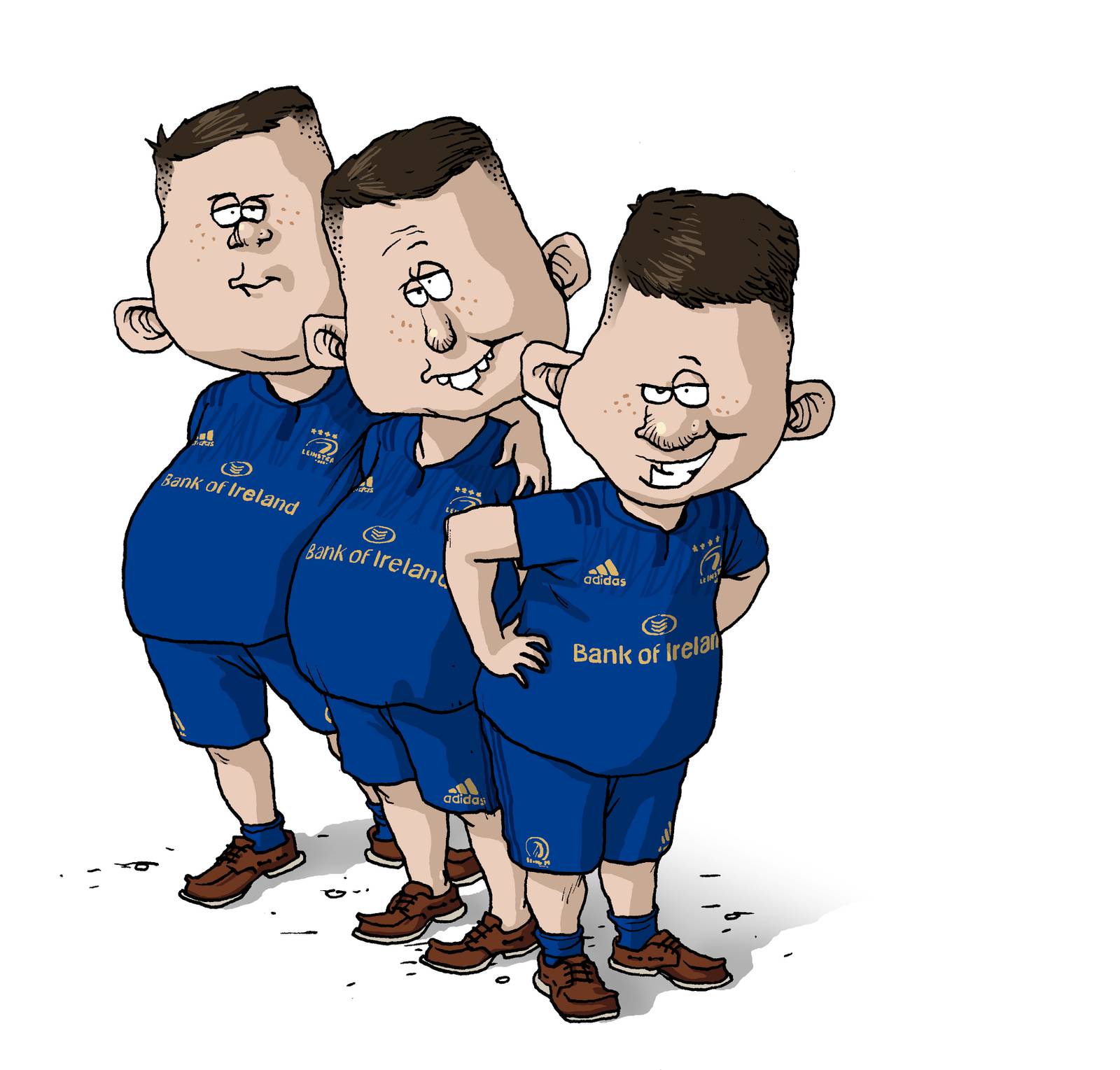Ross O'Carroll-Kelly: the triplets. Illustration: Alan Clarke.
