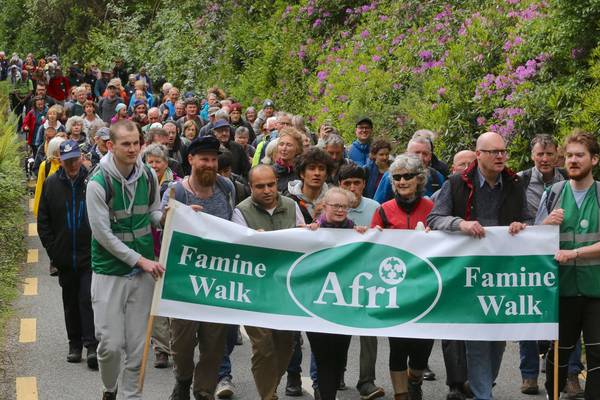 Walkers retrace steps of historic famine pilgrimage in Co Mayo