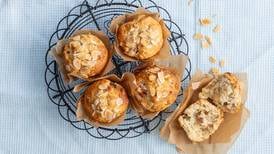 Rhubarb and almond muffins