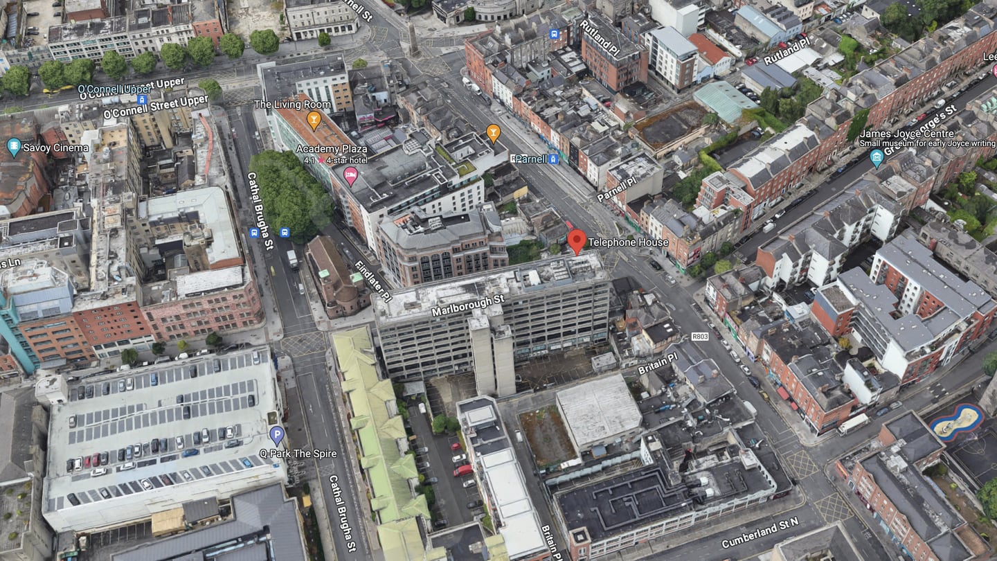 Telephone House may be redeveloped into an apart-hotel. Hendrons Building may be developed for apartments.  Photograph: Google Earth