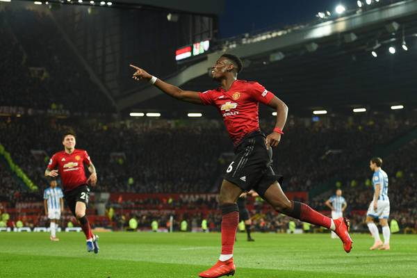 Paul Pogba scores twice on Solskjær’s Old Trafford return