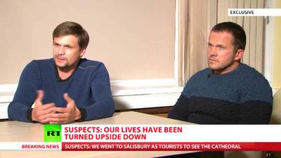 ‘Just tourists’: Suspects deny Salisbury poisoning on Russian TV