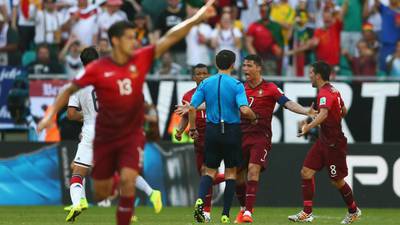 Portugal blame the referee for 4-0 beating