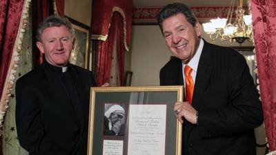 Irish priest honoured in US for role in African conflict resolution