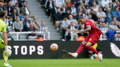 Darwin Núñez’s double enables 10-man Liverpool to hit back to win at Newcastle
