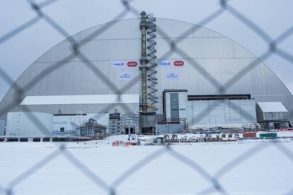 Chernobyl’s rolling tomb, built to last for 100 years