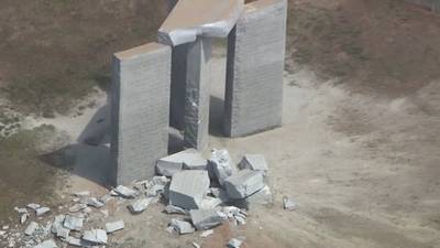 Georgia Guidestones: CCTV captures vandals bombing 'America's Stonehenge'