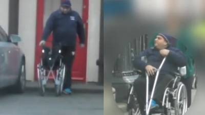 Claim withdrawn after court shown video of man walking without wheelchair