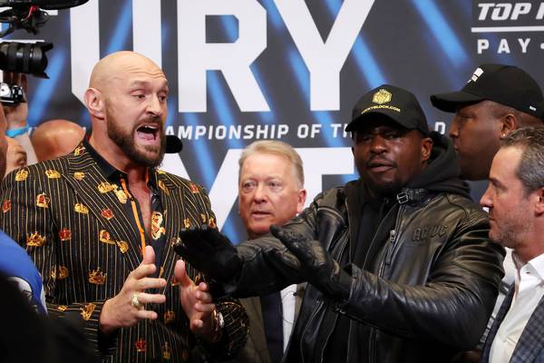 Press conference for Fury’s title defence against Whyte starts well but ends in chaos