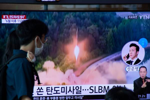 North Korea launches ballistic missile off east coast