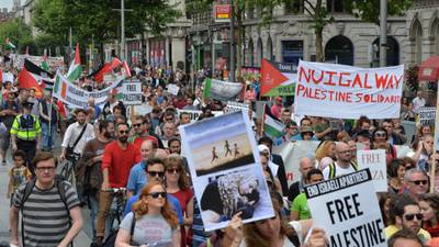 Thousands attend Dublin march in support of Palestinians