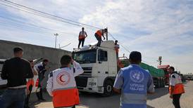 Israel-Hamas war live: First aid trucks enter Gaza since war erupted