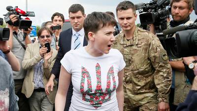 Freed Ukrainian pilot  returns home to hero’s welcome