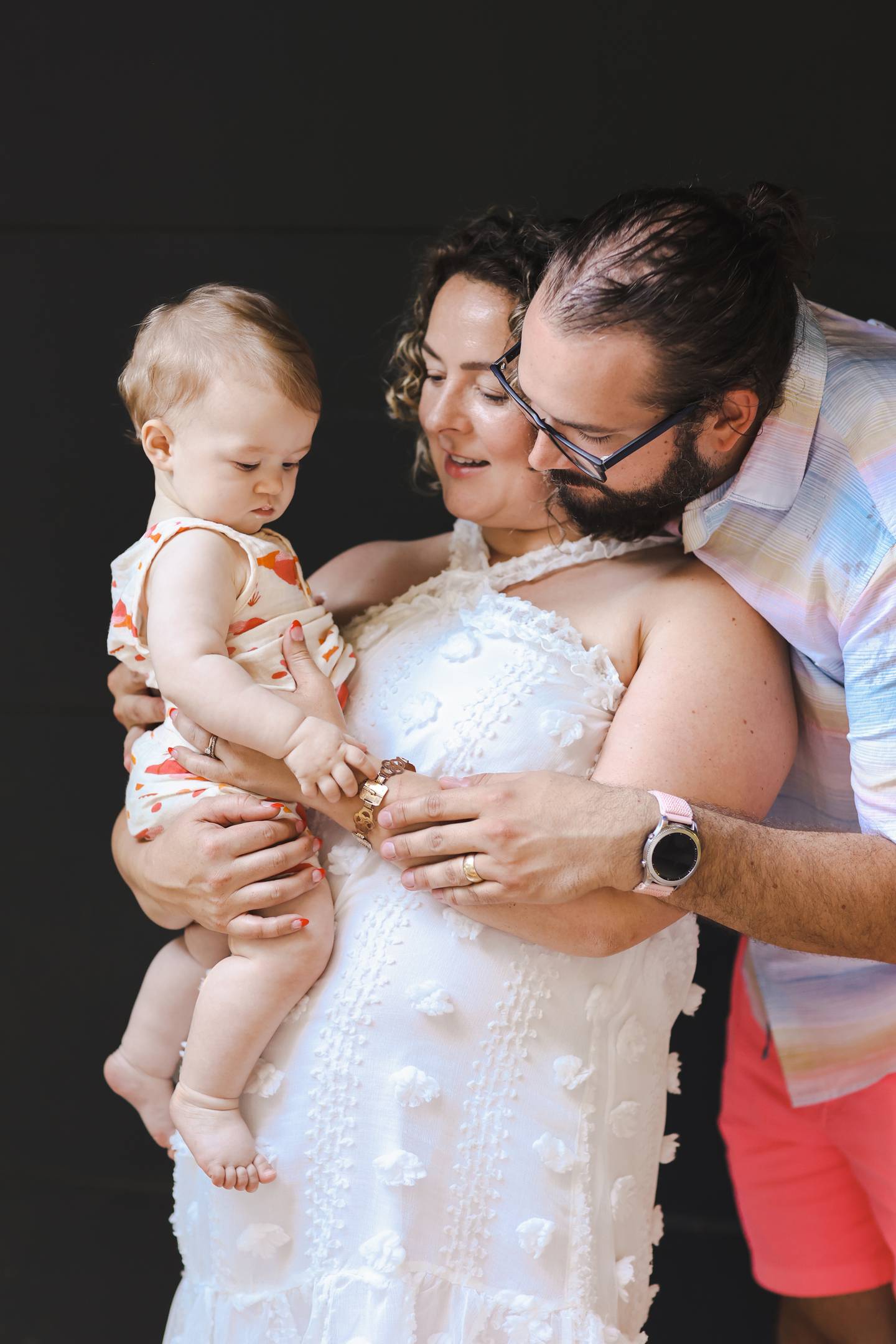 Rosemary Mac Cabe with husband Brandin Wallace and baby Atlas. Photograph:
Helen Maser Photography