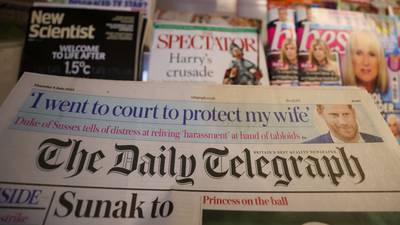 Irish Independent owner among possible bidders for Britain’s Telegraph newspapers 
