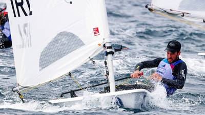 Finn Lynch and Ewan McMahon ride strong winds to make Gold fleet in Mallorca