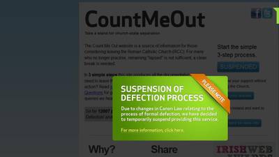 Church defection website shuts  ‘due to change in canon law’