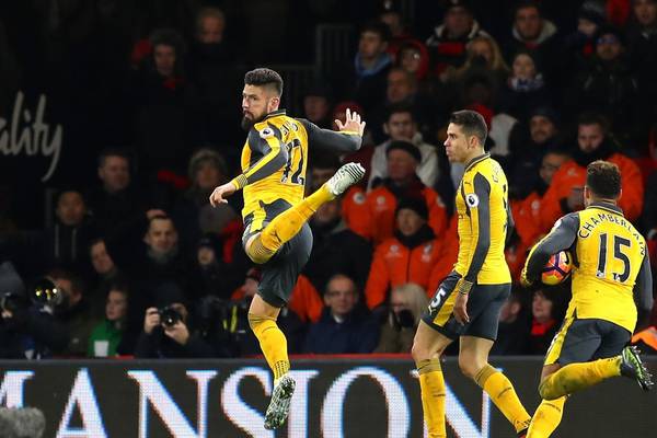 Olivier Giroud provides sting in Arsenal’s comeback  tale