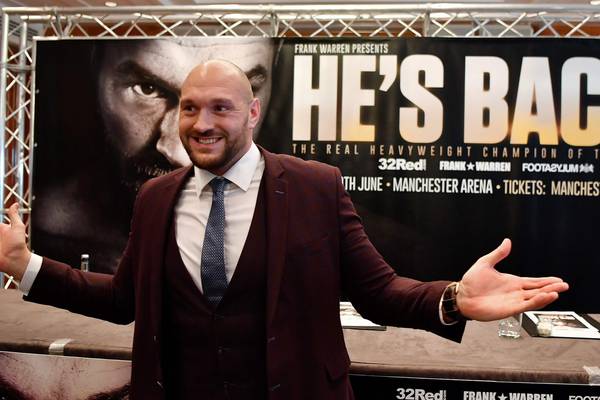 ‘He’s back!’: Tyson Fury’s comeback fight set for June 9th in Manchester