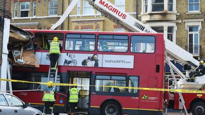 10 injured as bus crashes into shop on busy London street