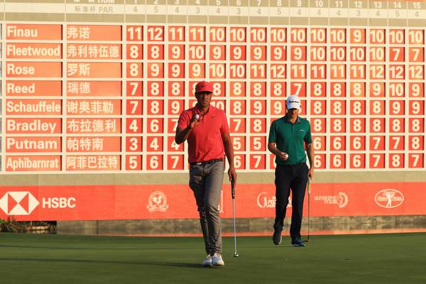 Tony Finau leads in Shanghai as Rory McIlroy’s woes continue
