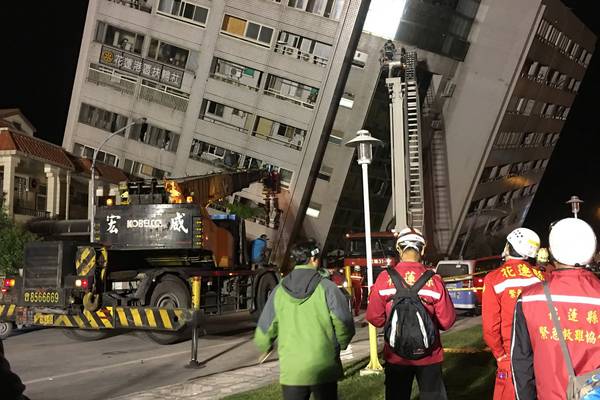At least four killed as powerful earthquake strikes Taiwan