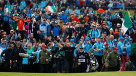 Ireland's Shane Lowry stands like a giant on the Causeway Coast