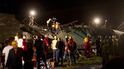 Dozens feared trapped after shell of shopping mall collapses near Durban