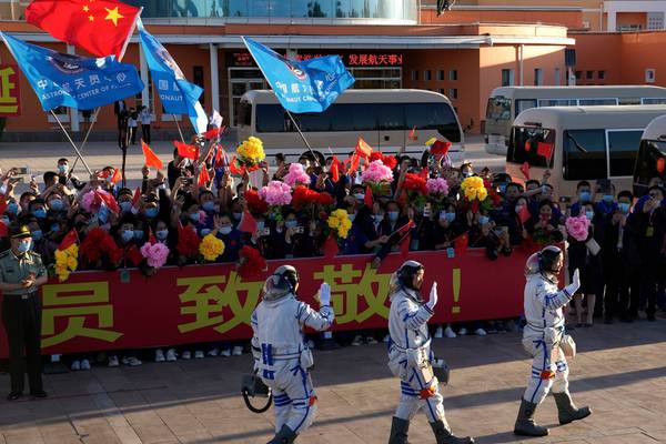 China launches first astronauts on mission to new space station
