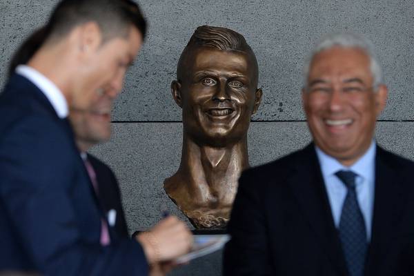Ronaldo’s airport likeness turns heads in Madeira