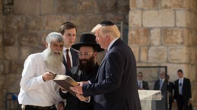 Donald Trump calls for ‘security and peace’ during trip to Israel