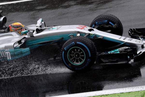 Lewis Hamilton takes historic pole in the rain at Monza