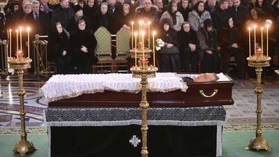 Russia holds funeral for ambassador murdered in Turkey