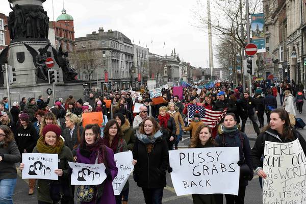 Anti-Trump marchers downbeat but defiant  in Dublin