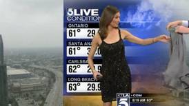 Storm after US weather presenter told to cover her dress