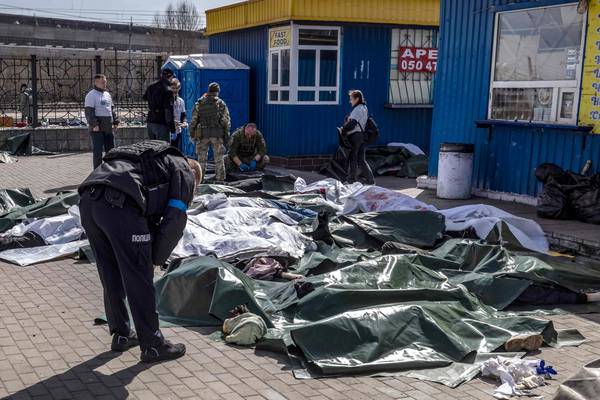 At least 50 killed in rocket attack on fleeing refugees at Ukraine train station