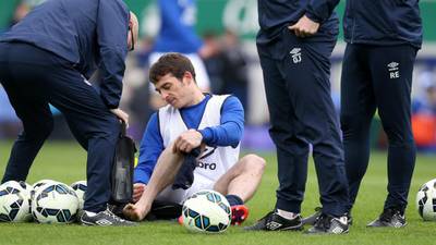 Everton’s Leighton Baines sidelined after ankle surgery