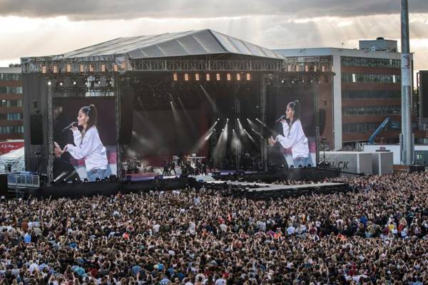 Ariana Grande back on stage at One Love Manchester concert