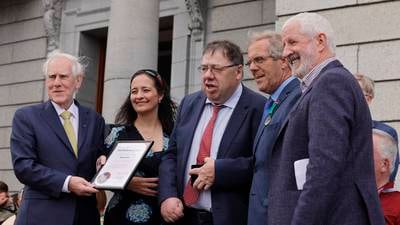 ‘I’m not giving it back’: Brian Cowen receives award for supporting Irish music