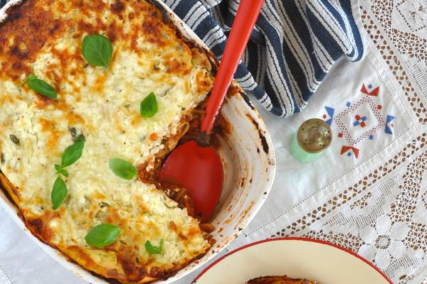Mediterranean vegetable lasagne